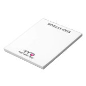 Personalisierte Bowlingkugel-Vorlage schreiben Notizblock (Rotiert)