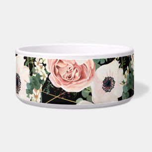 Personalisierte Bowls Geometric Garden Rose Schwar Napf