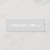 Personalisierte "Box World" Social Media Mini Visitenkarte (Rückseite)