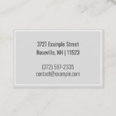 Personalisierte "Box World" (UK/Euro) Visitenkarte (Rückseite)