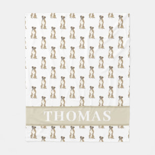 Personalisierte Boxer (Brindle) Fleecedecke