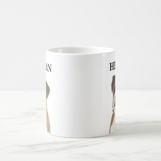 Personalisierte Boxer-Dog-Getränkekasten Kaffeetasse (Mittel)