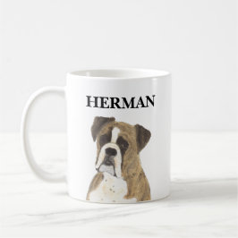 Personalisierte Boxer-Dog-Getränkekasten Kaffeetasse