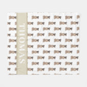 Personalisierte Boxer (Fawn-Maske) Fleecedecke (Vorderseite (Horizontal))