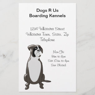 Personalisierte Boxer-Hunde-Design-Boardering-Kenn Flyer