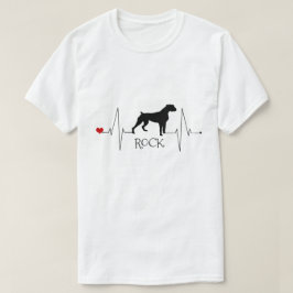 Personalisierte Boxer Liebe Mein Hund Herzschlag T-Shirt