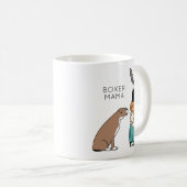 Personalisierte Boxer-Mama-Kaffee-Tasse Kaffeetasse (VorderseiteRechts)