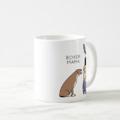 Personalisierte Boxer-Mama-Kaffee-Tasse Kaffeetasse (VorderseiteRechts)