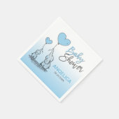 Personalisierte BOY Blue Elephant Mama & Baby Dusc Serviette (Ecke)