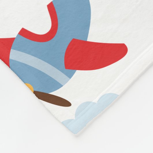 Personalisierte Boy-Flugzeuge Fleecedecke (Ecke)