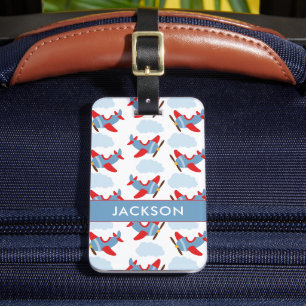 Personalisierte Boy-Flugzeuge Gepäckanhänger