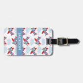 Personalisierte Boy-Flugzeuge Gepäckanhänger (Vorderseite horizontal)