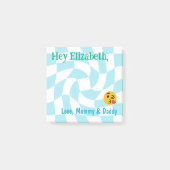 Personalisierte Boy Lunch Box Hinweise Retro-Schac Post-it Klebezettel (Vorderseite)