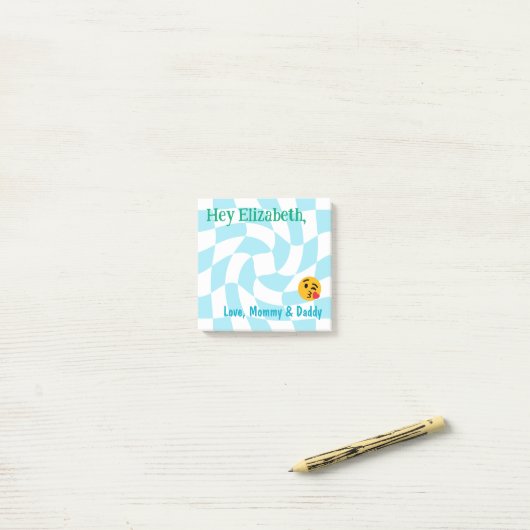 Personalisierte Boy Lunch Box Hinweise Retro-Schac Post-it Klebezettel (Auf Schreibtisch)