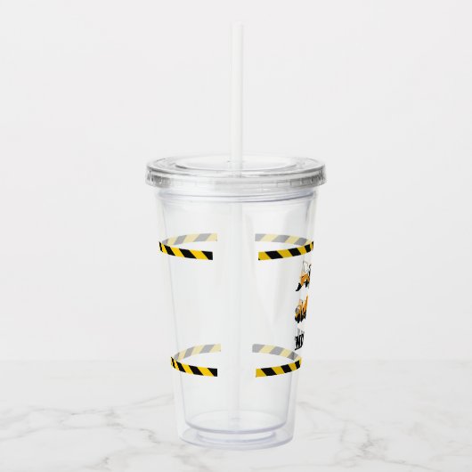 Personalisierte Boys Baustanzer Tumbler Acryltrinkbecher (Rechts)