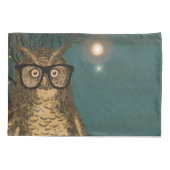 Personalisierte Boy's Room Owl mit Brillentextur Kissenbezug (Rückseite)