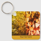 Personalisierte Brandholzart Schlüsselanhänger (Vorderseite)