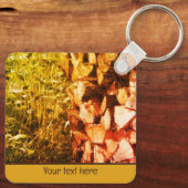 Personalisierte Brandholzart Schlüsselanhänger (Rückseite)