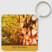 Personalisierte Brandholzart Schlüsselanhänger (Rückseite)