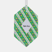 Personalisierte brasilianische und brasilianische  ornament aus glas (Vorderseite Rechts)