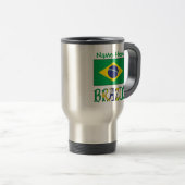 Personalisierte Brasilien-Flagge Reisebecher (VorderseiteRechts)