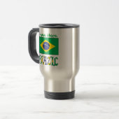 Personalisierte Brasilien-Flagge Reisebecher (Vorderseite Links)