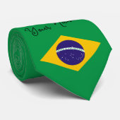 Personalisierte Brasilienflagge Krawatte (Gerollt)