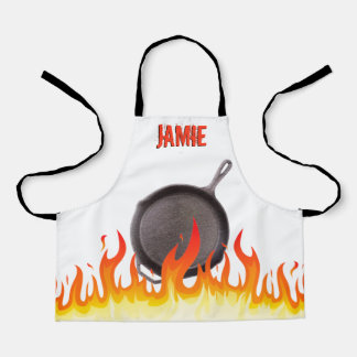 Personalisierte Bratpfanne aus Gusseisen Schürze