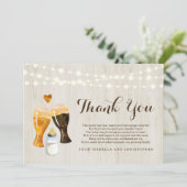 Personalisierte Brauerei-Bier-Baby-Dusche danken Dankeskarte (Stehend Vorderseite)