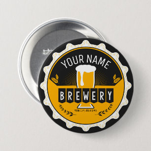 Personalisierte Brauerei Bierflasche Bar Button