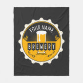 Personalisierte Brauerei Bierflasche Bar Fleecedecke (Vorderseite)