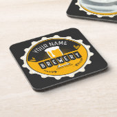 Personalisierte Brauerei Bierflasche Bar Getränkeuntersetzer (Linke Seite)