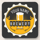Personalisierte Brauerei Bierflasche Bar Getränkeuntersetzer (Vorderseite)