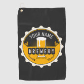 Personalisierte Brauerei Bierflasche Bar Golfhandtuch (Vorderseite)