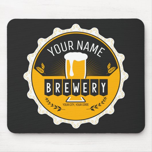 Personalisierte Brauerei Bierflasche Bar Mousepad (Vorne)
