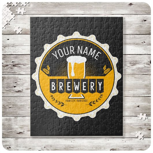 Personalisierte Brauerei Bierflasche Bar Puzzle
