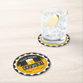 Personalisierte Brauerei Bierflasche Bar Runder Pappuntersetzer (Vor Ort)