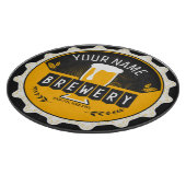 Personalisierte Brauerei Bierflasche Bar Schneidebrett (Ecke)