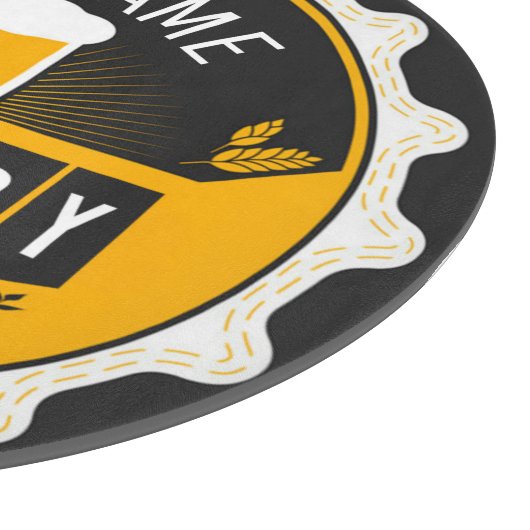 Personalisierte Brauerei Bierflasche Bar Schneidebrett (Ecke)