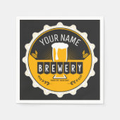 Personalisierte Brauerei Bierflasche Bar Serviette (Vorderseite)