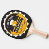 Personalisierte Brauerei Bierflasche Bar  Tischtennis Schläger (Seitenansicht)