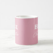 Personalisierte Braun - Rosa und Weiß Kaffeetasse (Mittel)