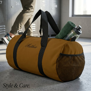 Personalisierte braune Sporttasche mit individuell Duffle Bag