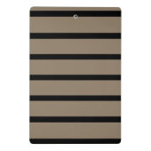 Personalisierte braune und schwarze Streifen Mini Klemmbrett (Rückseite)