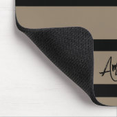 Personalisierte braune und schwarze Streifen Mousepad (Ecke)