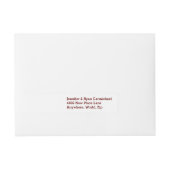 Personalisierte Bräunungs- und Bräutigrap-Adresset Rundum-Adressaufkleber (Vorderseite)