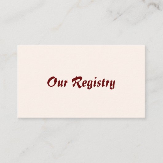 Personalisierte Bräunungs- und Toilettenregisterka Begleitkarte (Vorderseite)