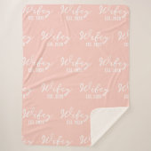 Personalisierte Braut & Bräutigam Decke, Frau- & H Sherpadecke (Vorderseite)