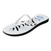 Personalisierte Braut drehen Reinfälle mit Badesandalen (Schrägansicht)