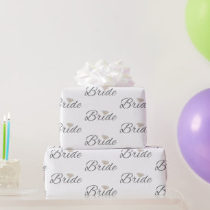 Personalisierte Braut Elegante Hochzeitsgesellsc Geschenkpapier